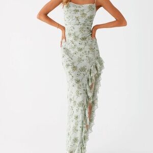 Peppermayo Floral Dress in Sage Green